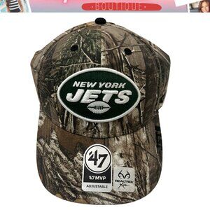New York Jets '47 Brand Realtree Camo Frost MVP Adjustable Hat - NWT